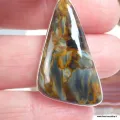 Pendentif Pietersite fauve forme libre AAA argent 925 | Chakras