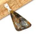 Pendentif Pietersite fauve forme libre AAA argent 925 | Chakras