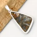 Pendentif Pietersite fauve forme libre AAA argent 925 | Chakras