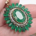 Pendentif oriental en Émeraude – Inspiration turque - Pendentifs pierres naturelles