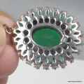 Pendentif oriental en Émeraude – Inspiration turque - Pendentifs pierres naturelles