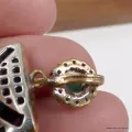 Pendentif oriental carré rubis émeraude – Style ottoman