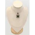 Pendentif oriental carré rubis émeraude – Style ottoman