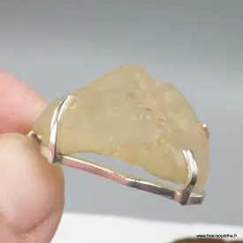 Pendentif Verre de Libye à inclusions visibles – Argent 925 - Pendentifs pierres naturelles
