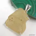 Pendentif Verre de Libye à inclusions visibles – Argent 925 - Pendentifs pierres naturelles