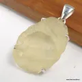 Pendentif Verre de Libye naturel – Pierre du plexus solaire - Pendentifs pierres naturelles