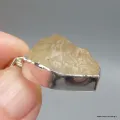 Petit pendentif Verre de Libye brut – Argent 925 poinçonné - Pendentifs pierres naturelles