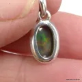 Pendentif Opale Noire Welo Vert Profond AAA – Argent 925
