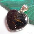 Pendentif Coeur en Nuumite du Groenland - Authentique - Pendentifs pierres naturelles