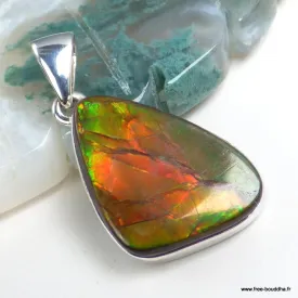 Pendentif Ammolite Authentique forme libre - Canada - Pendentifs pierres naturelles