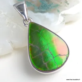 Pendentif Ammolite Verte du Canada - Authentique AAA - Pendentifs pierres naturelles