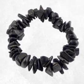 Bracelet Agate Noire naturelle en chips – Bijou énergétique