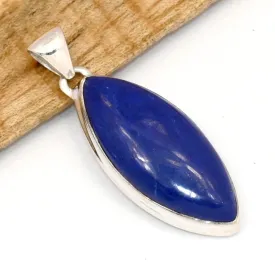 Pendentif Lapis lazuli marquise argent 925 - Bijoux en Lapis-lazuli