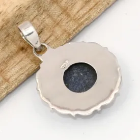 Pendentif Lapis lazuli rond grade AAA – argent 925 - Bijoux en Lapis-lazuli