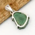 Pendentif Azrutite Malachite stalactite naturelle - Bijoux en Azurite Malachite