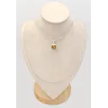 Pendentif Citrine mandarine carrée - argent 925 - Bijoux en Citrine