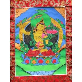 Tangka peinture tibétaine Manjushri 40 X 76 CM Tangkas tibétains TANMAN