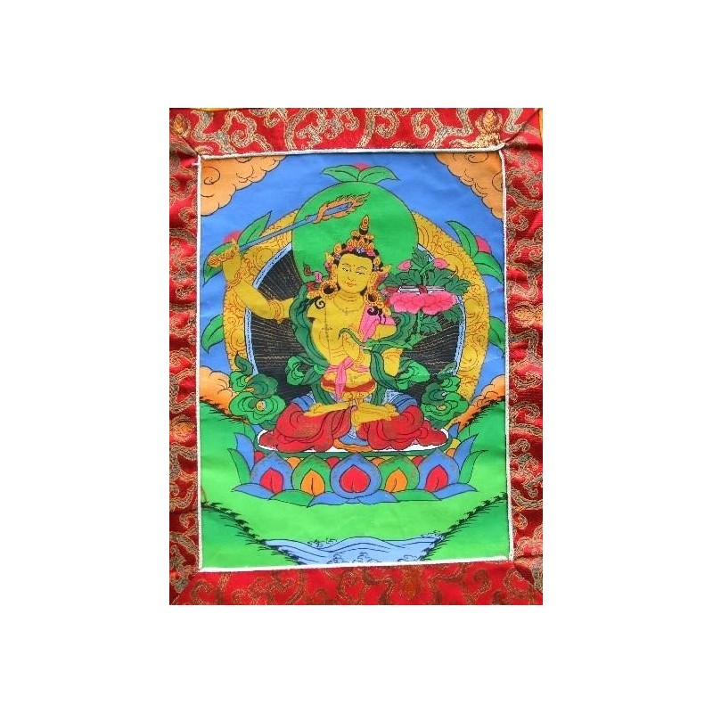 Tangka peinture tibétaine Manjushri Tangkas tibétains tangka Manjushri