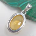Grand Pendentif Citrine cabochon limpide -argent 925 - Bijoux en Citrine
