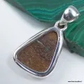 Pendentif opale Boulder d'Australie forme libre – argent 925