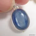 Pendentif cyanite bleue naturelle, cabochon ovale - Pendentifs pierres naturelles