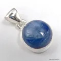 Pendentif cyanite bleue naturelle, cabochon rond - Pendentifs pierres naturelles