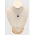 Pendentif cyanite bleue naturelle, cabochon rond - Pendentifs pierres naturelles