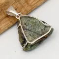 Pendentif Atacamite brute du Chili - Rare - argent 925 - Bijoux en Atacamite