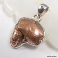 Pendentif Cuivre Natif Michigan Forme Cœur – Argent 925, Pièce Unique