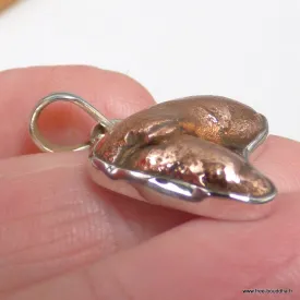 Pendentif Cuivre Natif Michigan Forme Cœur – Argent 925, Pièce Unique
