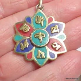 Petit pendentif tibétain Yeux de Bouddha - Pendentifs tibétains bouddhistes