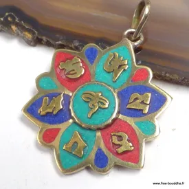 Petit pendentif tibétain Yeux de Bouddha - Pendentifs tibétains bouddhistes