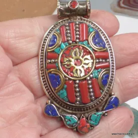 Gros pendentif tibétain bouddhiste Dordjé varja 6,5 cm - Pendentifs tibétains bouddhistes