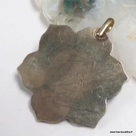 Pendentif bouddhiste Yeux de Bouddha symbole lotus - Bijoux tibetains bouddhistes