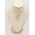 Pendentif Turquoise Mohave miel ovale- Argent 925 - Bijoux en Turquoise