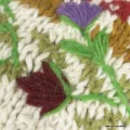 Bonnet népalais écru à pompon, laine tricotée main, doublé polaire - Gants , bonnets népalais