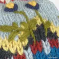 Bonnet en laine péruvien à oreillettes bleu ciel fait main - Gants , bonnets népalais