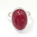 Bague rhodonite rose sans veines en argent, taille 56 | Eveil Oriental
