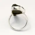 Bague uvarovite grenat vert brut en druse, argent 925 - taille 57/58