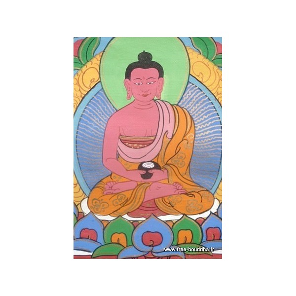 Tangka tibétain Bouddha AMITABHA Tangkas tibétains tangka bouddha rouge