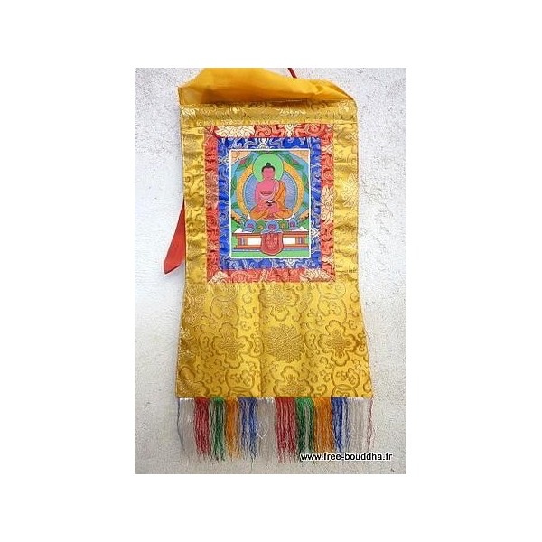 Tangka tibétain Bouddha AMITABHA Tangkas tibétains tangka bouddha rouge