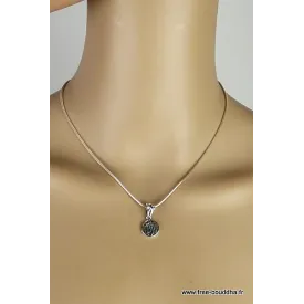 Petit pendentif tibétain argent Om - Pendentifs tibétains bouddhistes
