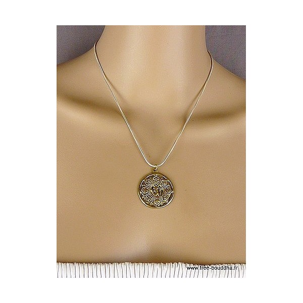 Bijou tibétain pendentif laiton Om Bijoux tibetains bouddhistes BHP31