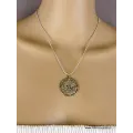 Pendentif tibétain mandala en laiton - Pendentifs tibétains bouddhistes