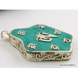 Pendentif tibétain Ghau Om mani pedme hum - Pendentifs tibétains bouddhistes
