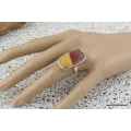 Bague argent JASPE MOKAITE T 53 - Bagues pierres naturelles