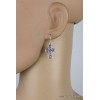 Boucles d'oreilles CROIX CELTIQUE Pendentifs pierres naturelles MB11