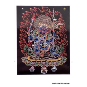 Carte postale bouddhiste divinité Mahakala - Cartes postales bouddhistes
