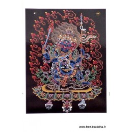 Carte postale bouddhiste divinité MAHAKALA Objets rituels bouddhistes CPB24