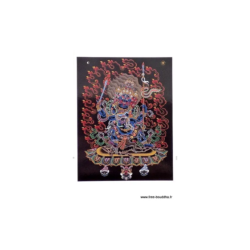 Carte postale bouddhiste divinité Mahakala - Cartes postales bouddhistes